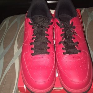 Size 14 Red/Black Lowtop Airforce 1s,